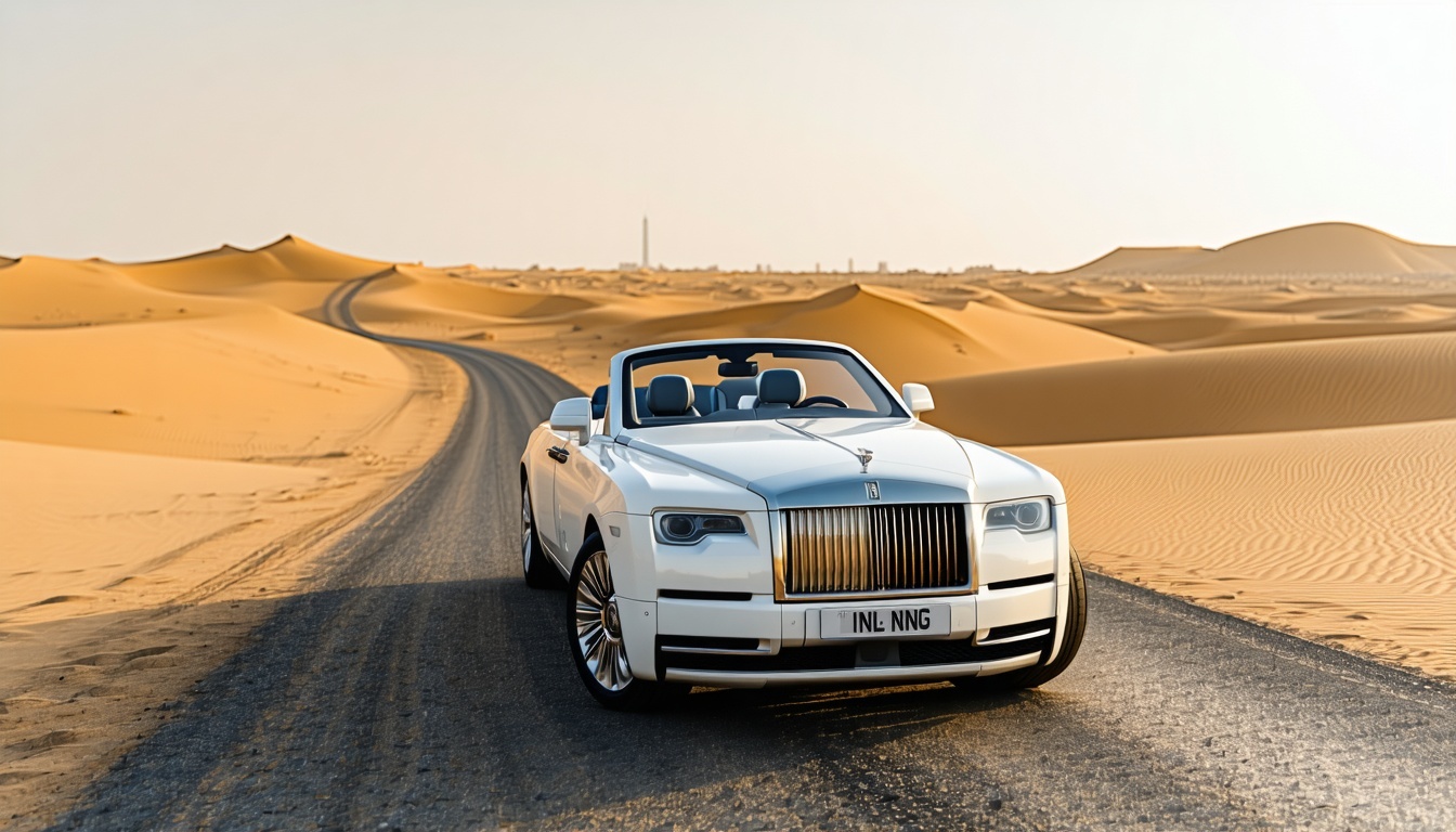 Luxury road trip through the Dubai desert landscape