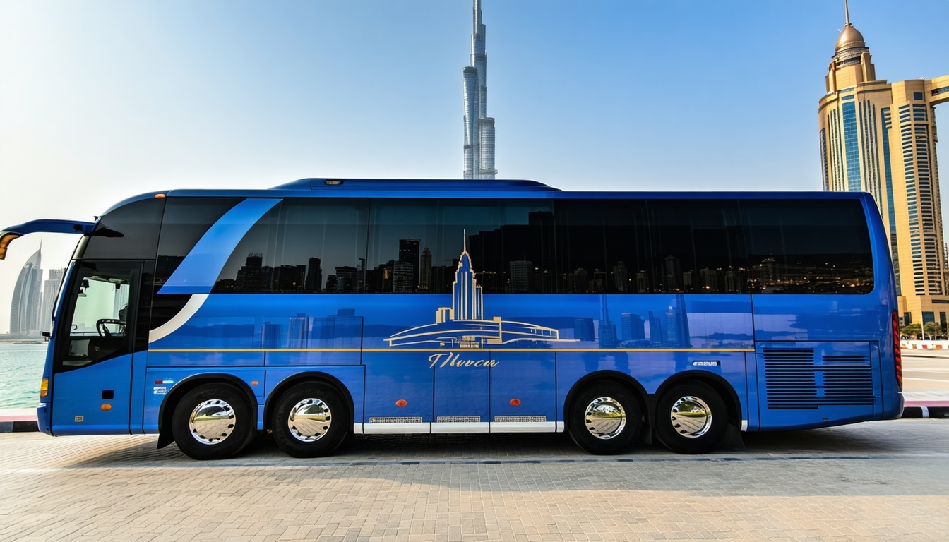 Luxury tour bus in Dubai